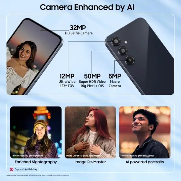 Anniversary Celebration while stocks last:Samsung Galaxy A55 5G (Awesome Navy, 8GB RAM, 256GB Storage) | AI | Metal Frame | 50 MP Main Camera (OIS) | Super HDR Video|... - Image 3