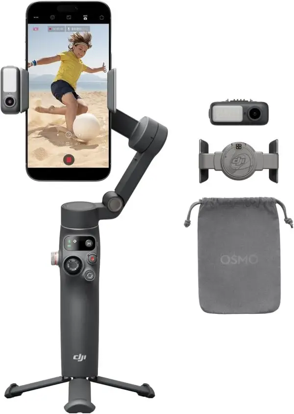 Big Summer Sale Limited Time Offer AED 99د.إ:DJI Osmo Mobile 7P Gimbal Stabilizer for iPhone, Android, Native Tracking, 3-Axis Phone Gimbal, Built-in Extension Rod & Tripod,... - Image 2