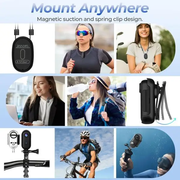 Big Summer Sale Limited Time Offer AED 99د.إ:LENND 4k Action Camera,Mini Vlogging Camera,Small Body Camera with IPX7 Waterproof,Underwater Camcorder,Hands-Free POV Recording,... - Image 7