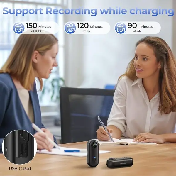 Big Summer Sale Limited Time Offer AED 99د.إ:LENND 4k Action Camera,Mini Vlogging Camera,Small Body Camera with IPX7 Waterproof,Underwater Camcorder,Hands-Free POV Recording,... - Image 9
