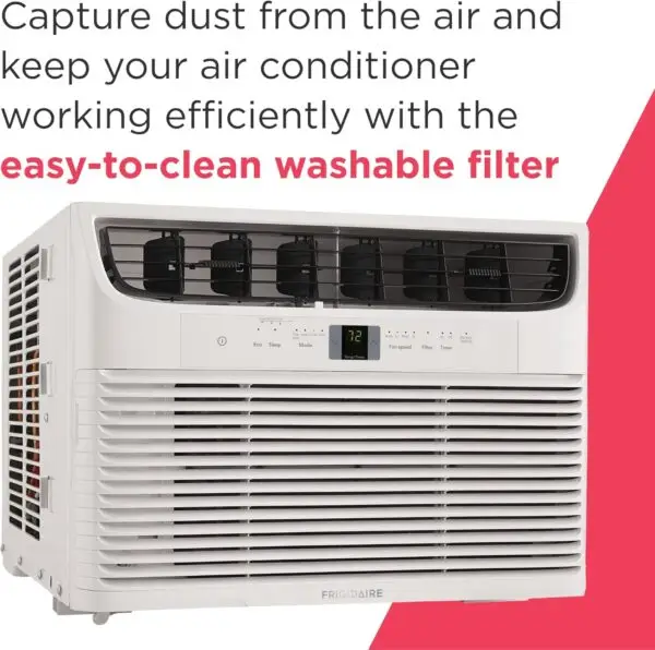 Frigidaire 12,000 BTU Window Air Conditioner with Remote Control, Cools Up to 550 Sq. Ft., Quiet Operation, Eco Mode, 3 Fan Speeds, Auto Restart, White - Image 5