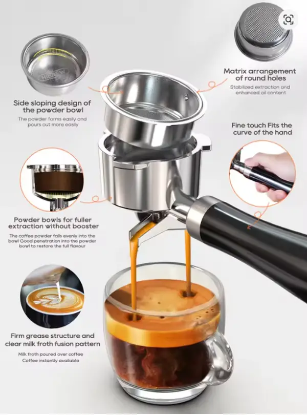 HiBREW 20Bar Semi Automatic Espresso Coffee Machine Temperature Adjustable Cold/Hot Super Slim Coffee Maker Cappuccino H10B - Image 4