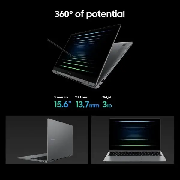 Limited-Time Sale for Summer Surprises AED 109د.إ:SAMSUNG 15.6" Galaxy Book5 360 Copilot+ PC, AI Business Laptop, Windows 11 Pro, Intel Core Ultra 7 Processor 256V, FHD AMOLED... - Image 3