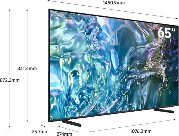 Limited-Time Sale for Summer Surprises AED 129.00د.إ :Samsung 65 Inch QLED TV, Q60D, 4K, 100% Color Volume with Quantum Dot, 4K Upscaling, Samsung TV Plus, AirSlim Design, Tizen... - Image 3