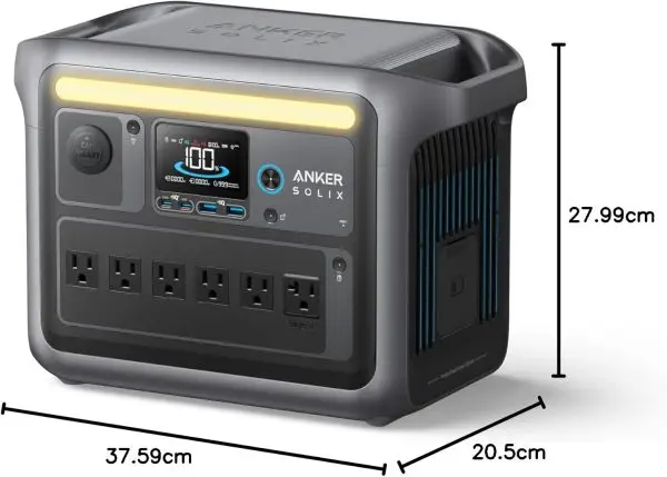 Limited-Time Sale for Summer Surprises :Anker SOLIX C1000 Portable Power Station, 1800W (Peak 2400W) Solar Generator, Full Charge in 58 Min, 1056wh LiFePO4 Battery for... - Image 8