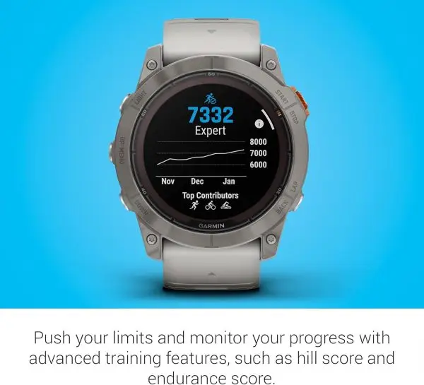 Limited-Time Sale for Summer Surprises AED 99د.إ:Garmin fēnix 7X Pro Sapphire Solar, Multisport GPS Smartwatch, Built-in Flashlight, Solar Charging Capability, Fog Gray/Ember... - Image 4