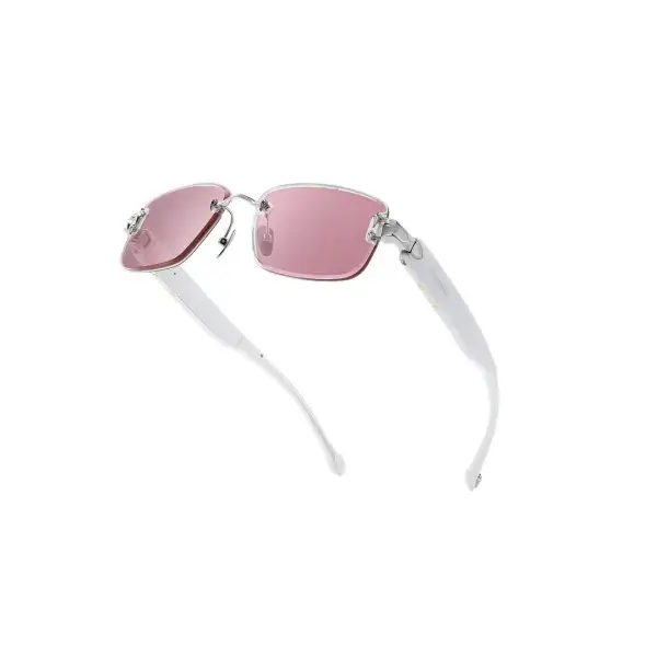 Limited-Time Sale for Summer Surprises AED 99د.إ:Head-turning rimless sunglasses with Prismatic™ Color-changing Lenses - Image 4