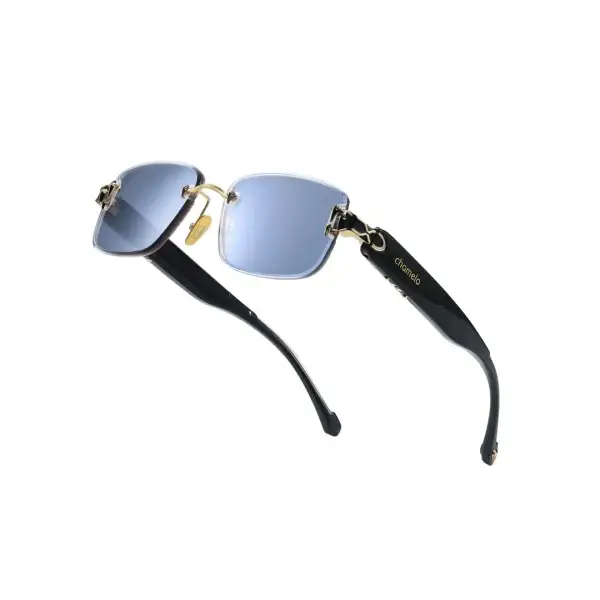 Limited-Time Sale for Summer Surprises AED 99د.إ:Head-turning rimless sunglasses with Prismatic™ Color-changing Lenses - Image 7
