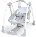 Limited-Time Sale for Summer Surprises AED 99د.إ：Ingenuity 12189-3 Convertme Swing-2-Seat - Raylan, Pack Of 1 - Blue and Grey - Safety Belt & Removable Baby Toys Swing for Baby