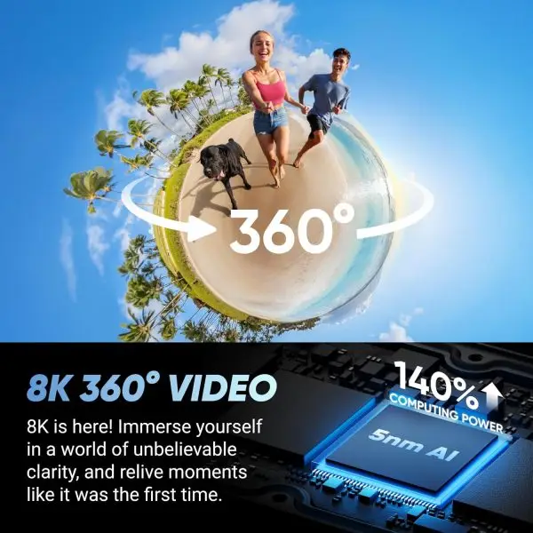Limited-Time Sale for Summer Surprises AED 99د.إ:Insta360 X4 Endurance Bundle - 8K Waterproof 360 Action Camera, 4K Wide-Angle Video, Invisible Selfie Stick, Removable Lens... - Image 4