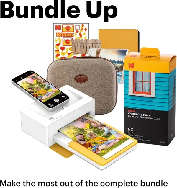 Limited-Time Sale for Summer Surprises AED 99د.إ:KODAK Dock Plus 4Pass Instant Photo Printer (4x6 inches) + 90 Sheets Gift Bundle - Image 2