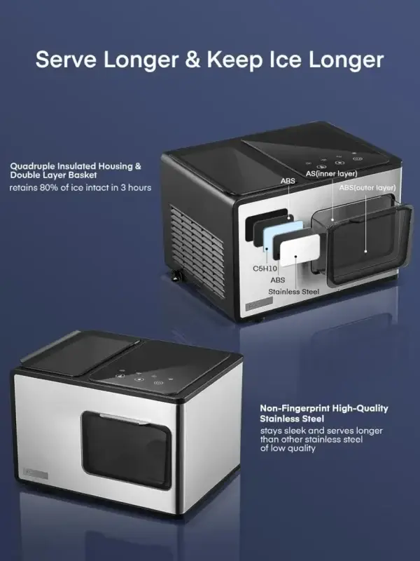 Limited-Time Sale for Winter Surprises MUR 99 :Nugget Ice Maker Countertop - Image 4