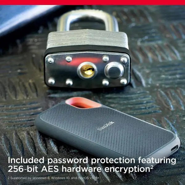 Limited-Time Sale for Summer Surprises AED 99د.إ:SanDisk 4TB Extreme Portable SSD Up to 1050MB/s USB C, USB 3.2 Gen 2 External Solid State Drive SDSSDE61 4T00 G25, Blue, SanDisk... - Image 4