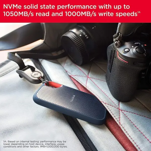 Limited-Time Sale for Summer Surprises AED 99د.إ:SanDisk 4TB Extreme Portable SSD Up to 1050MB/s USB C, USB 3.2 Gen 2 External Solid State Drive SDSSDE61 4T00 G25, Blue, SanDisk... - Image 5