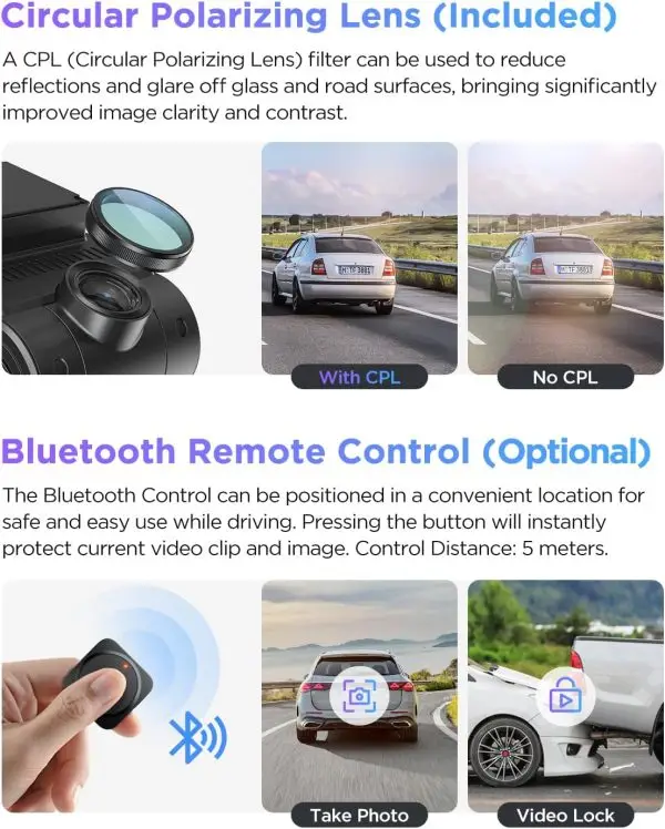 Limited-Time Sale for Summer Surprises AED 99د.إ:VIOFO A229 Pro 4K HDR Dash Cam, Dual STARVIS 2 IMX678 IMX675, 4K+2K Front and Rear Car Camera, 2 Channel with HDR, Voice... - Image 7