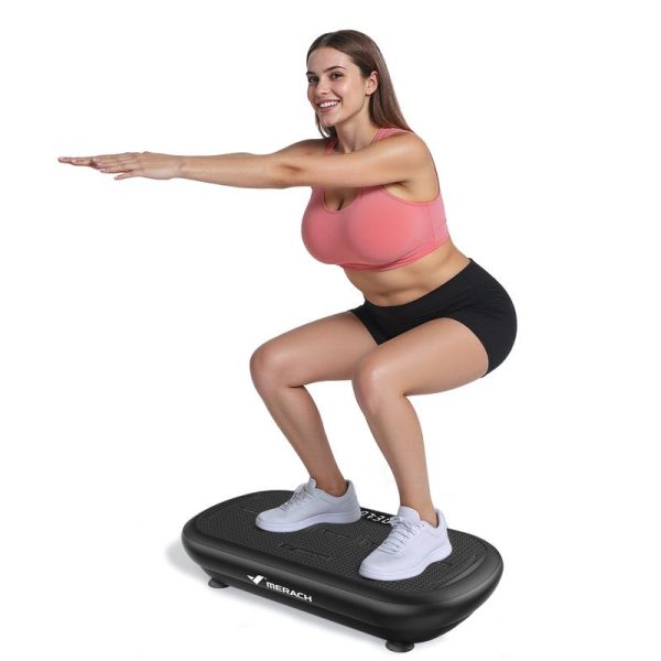 MERACH High-Power Vibration Plate Exercise Machine,440lbs Weight Capacity, Bluetooth Remote Control, 4 Workout Modes for Home Gym Fitness Equipment - Image 2