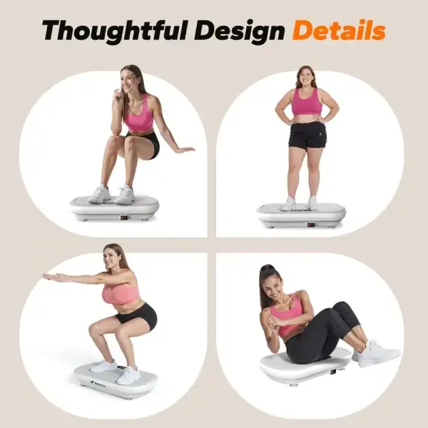 MERACH High-Power Vibration Plate Exercise Machine,440lbs Weight Capacity, Bluetooth Remote Control, 4 Workout Modes for Home Gym Fitness Equipment - Image 9