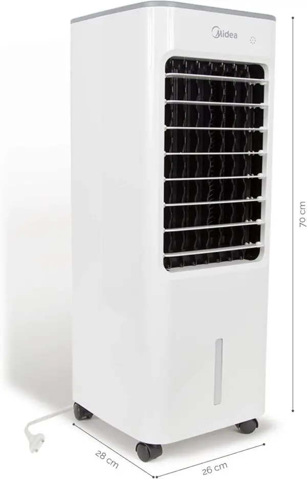 Midea Air Cooler For Home With 3 Speed Levels, 4.8L Water Tank Capacity For Outdoor & Indoor Use, Whisper-Quiet Performance and Powerful Air Flow - AC100-18B - Image 2