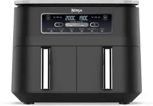 Ninja Foodi Dual Zone Digital Air Fryer, 2 Drawers, 7.6L, 6-in-1, Uses No Oil, Air Fry, Max Crisp, Roast, Bake, Reheat, Dehydrate, Cooks 4-6 Portions, Non-Stick, Dishwasher Safe...