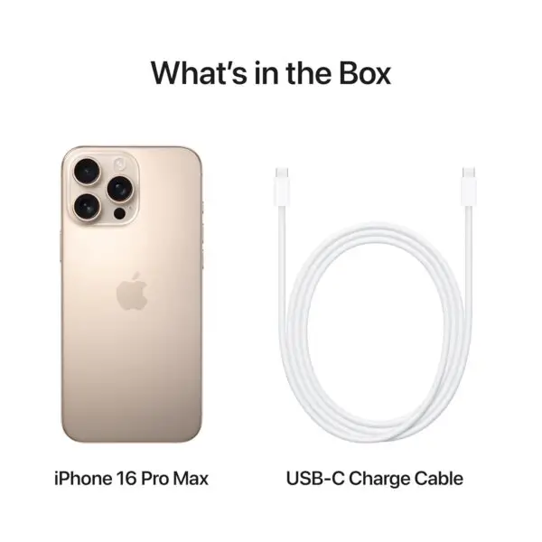 Only AED 99! (6.18 Exclusive) iPhone 16 Pro Max 256 GB: 5G Mobile Phone with Camera Control, 4K 120 fps Dolby Vision and a Huge Leap in Battery Life. Works with AirPods; Desert... - Image 3
