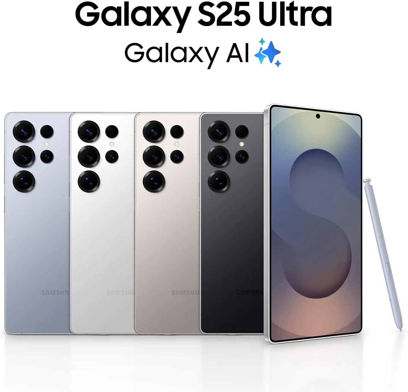 Samsung Galaxy S25 Ultra, 512GB Smartphone, Unlocked Android, AI Night Mode Camera, Snapdragon 8 Elite Fast Processor, 5000mAh Battery