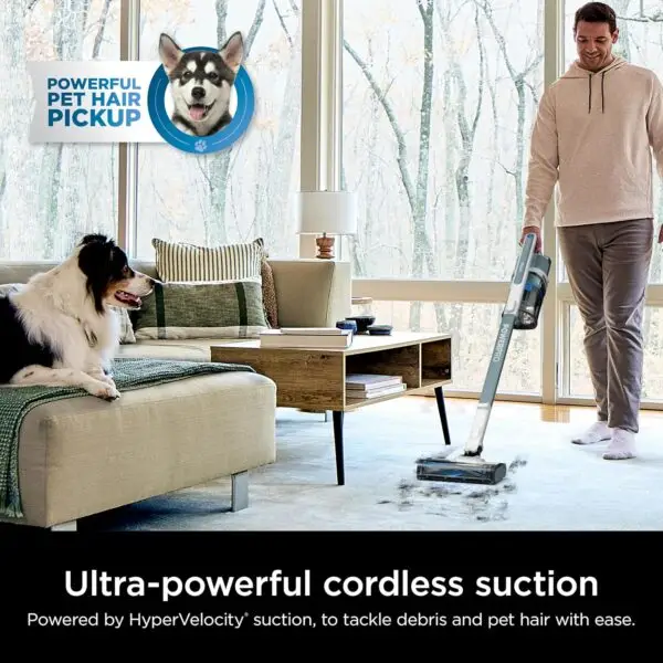 Shark PowerPro Plus Cordless Stick Vacuum, Lightweight, Rechargeable, FloorDetect Technology, HEPA Filter, Up to 50-Minute Runtime, Powerful Pet Hair Pickup, Carpets & Hard... - Image 2