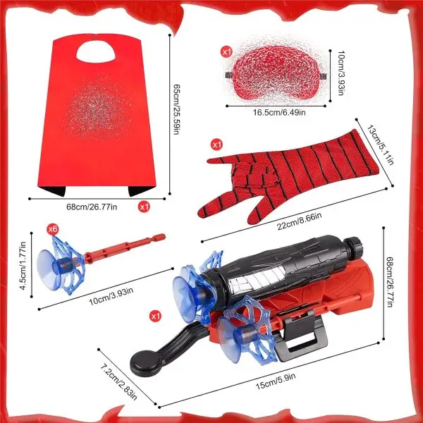 Spider Shooter Boys Girls Toy - 2 Pack Web Shooters for Kids Super Hero Toys with Spider Gloves Launcher Wrist Toys Sucking Disc Bullets for Boy Girl Age 3-14 Birthday Gifts... - Image 3