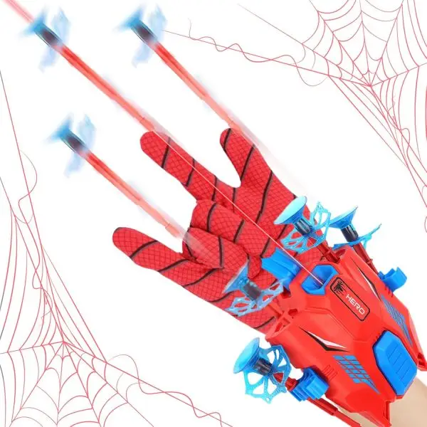 Spider Shooter Boys Girls Toy - 2 Pack Web Shooters for Kids Super Hero Toys with Spider Gloves Launcher Wrist Toys Sucking Disc Bullets for Boy Girl Age 3-14 Birthday Gifts... - Image 4