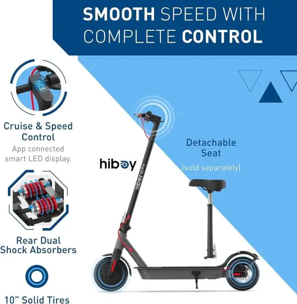 Summer Final Clearance Just AED 89د.إ:Hiboy Electric Scooter for Adults, 30km/h Ride-ons Speed Folding E Scooter, 40km (S2 Pro) or 65KM (S2 Max) Travel Distance Range, Portable... - Image 2