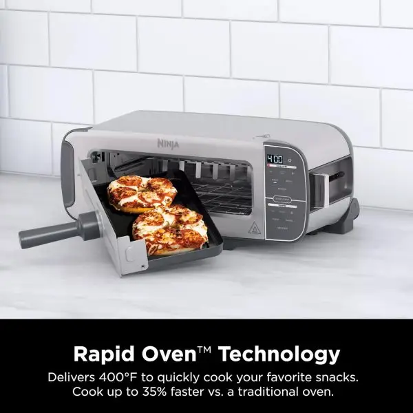 Summer Final Clearance Just AED 89د.إ:Ninja ST101 Foodi 2-in-1 Flip Toaster, 2-Slice Capacity, Compact Toaster Oven, Snack Maker, Reheat, Defrost, 1500 Watts, Stainless Steel, 6... - Image 9