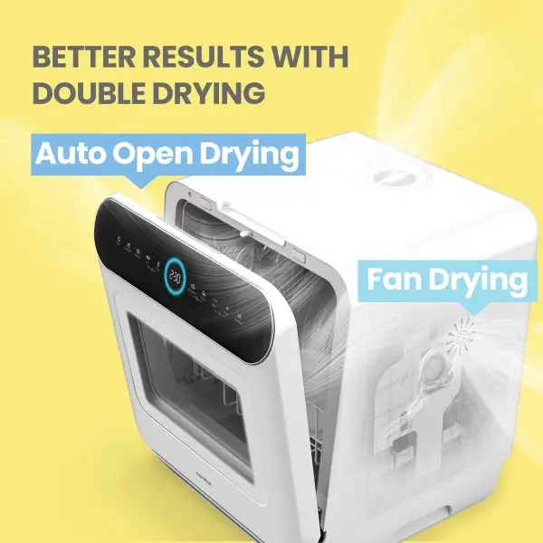 Summer Final Clearance Just AED 99د.إ:COMFEE' Mini Dishwasher Countertop Dishwasher 3 Place Settings 6 Programs, Freestanding, Touch Control, LED Display, Delay Start and... - Image 6