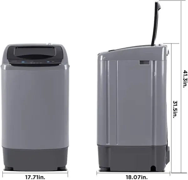 Summer Final Clearance Just AED 99د.إ:Comfee Portable Washing Machine, 0.9 cu.ft Compact Washer With LED Display, 5 Wash Cycles, 2 Built-in Rollers, Space Saving Full-Automatic... - Image 2