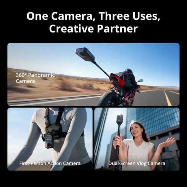 Summer Final Clearance Just AED 99د.إ:DJI Osmo 360 Adventure Combo, 360 Camera with 1-Inch 360° Imaging, Extended Battery Life with 3 Batteries, Native 8K 360° Video, 4K/120fps... - Image 5