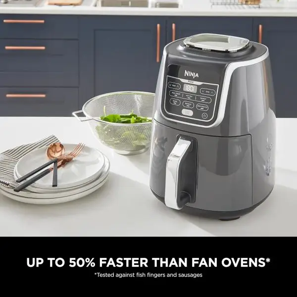 Summer Final Clearance Just AED 99د.إ:Ninja Air Fryer Max Xl, Max Crisp, Air Roast, Bake, Reheat, Dehydrate, 5.2 Liters, 1750 Watts, Grey and Black, AF160ME, 2 Years Warranty - Image 4
