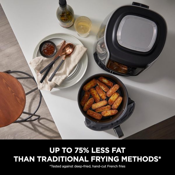 Summer Final Clearance Just AED 99د.إ:Ninja Air Fryer Max Xl, Max Crisp, Air Roast, Bake, Reheat, Dehydrate, 5.2 Liters, 1750 Watts, Grey and Black, AF160ME, 2 Years Warranty - Image 6