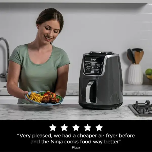 Summer Final Clearance Just AED 99د.إ:Ninja Air Fryer Max Xl, Max Crisp, Air Roast, Bake, Reheat, Dehydrate, 5.2 Liters, 1750 Watts, Grey and Black, AF160ME, 2 Years Warranty - Image 7
