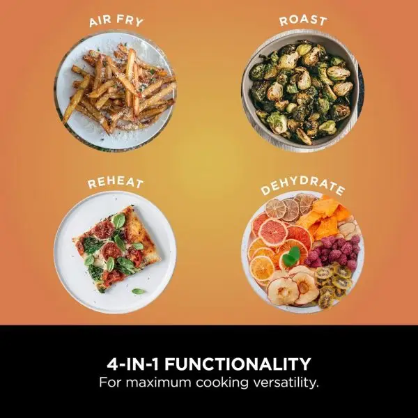 Summer Final Clearance Just AED 99د.إ:Ninja Air Fryer PRO 4.7L, Single Drawer, 4-in-1, Air Fry, Roast, Reheat, Dehydrate, Cooks 1-2 Portions, Digital, Non-Stick Drawer & Crisper... - Image 4