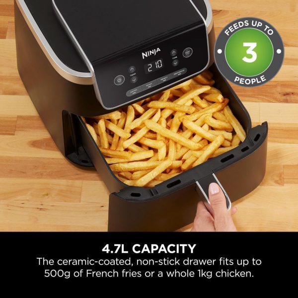 Summer Final Clearance Just AED 99د.إ:Ninja Air Fryer PRO 4.7L, Single Drawer, 4-in-1, Air Fry, Roast, Reheat, Dehydrate, Cooks 1-2 Portions, Digital, Non-Stick Drawer & Crisper... - Image 7