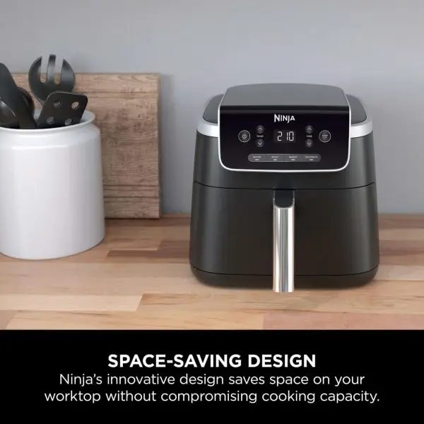 Summer Final Clearance Just AED 99د.إ:Ninja Air Fryer PRO 4.7L, Single Drawer, 4-in-1, Air Fry, Roast, Reheat, Dehydrate, Cooks 1-2 Portions, Digital, Non-Stick Drawer & Crisper... - Image 2