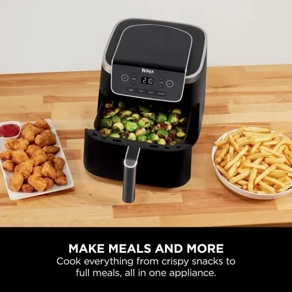 Summer Final Clearance Just AED 99د.إ:Ninja Air Fryer PRO 4.7L, Single Drawer, 4-in-1, Air Fry, Roast, Reheat, Dehydrate, Cooks 1-2 Portions, Digital, Non-Stick Drawer & Crisper... - Image 3