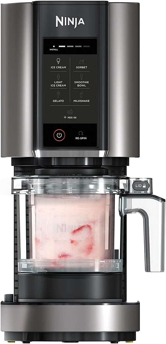 Summer Final Clearance Just AED 99د.إ:Ninja CREAMi, Ice Cream Maker, Gelato, Sorbet,Milkshakes, Mix-ins, Smoothie Bowls & More, 7-in-1, Ice Cream Pints, Pint lid, Healthy Ice...