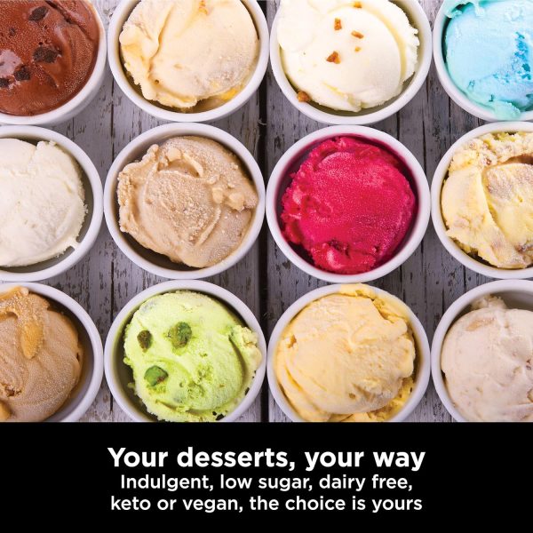 Summer Final Clearance Just AED 99د.إ:Ninja CREAMi, Ice Cream Maker, Gelato, Sorbet,Milkshakes, Mix-ins, Smoothie Bowls & More, 7-in-1, Ice Cream Pints, Pint lid, Healthy Ice... - Image 5