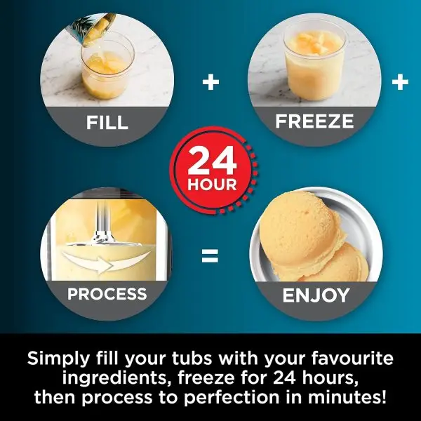 Summer Final Clearance Just AED 99د.إ:Ninja CREAMi, Ice Cream Maker, Gelato, Sorbet,Milkshakes, Mix-ins, Smoothie Bowls & More, 7-in-1, Ice Cream Pints, Pint lid, Healthy Ice... - Image 4