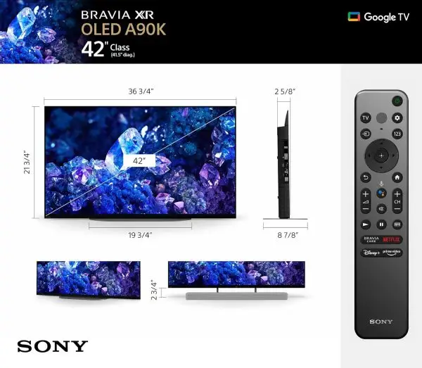Summer Surprise: 42" Smart TV for Only AED 99د.إ!: Sony 42 Inch 4K Ultra HD TV A90K Series: BRAVIA XR OLED Smart Google TV with Dolby Vision HDR and Exclusive Features for The... - Image 4
