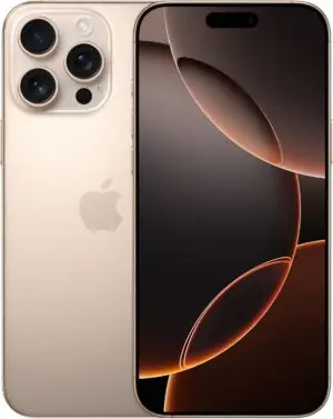 [The New User Exclusive Benefit ]（Desert Titanium）Apple iPhone 16 Pro Max 6.9″ 5G Dual SIM Card Smartphone LTPO Super Retina XDR OLED Face ID NFC A18Pro 1TB 8GB Unlocked