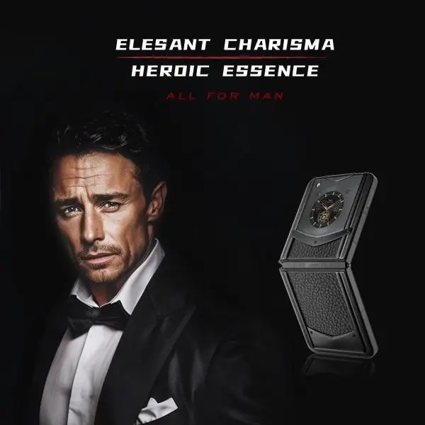 VERTU IRONFLIP Calf Skin Flip Cell Phone, Unlocked Android 5G Smartphone, Foldable Design, One-Hand Control, 50MP Camera, 12G+512G, Dual SIM, 6.9″ 120Hz OLED, 65W Fast Charge - Image 2