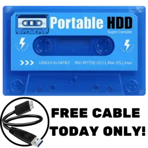 While Stocks Last：2025 New RetroDisk™: 200+ Game Consoles, 114,000+ Games, Includes Free 2.4G Wireless Controller