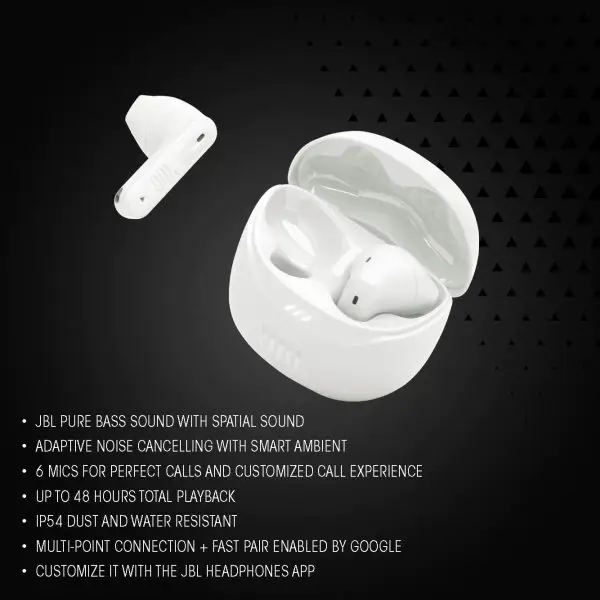 While Stocks Last:JBL Tune Flex 2 - True Wireless Noise Cancelling Earbuds Spatial Sound and Smart Ambient Technology, 6 mics for Perfect Calls, up to 48Hrs of Playback, IP54... - Image 8