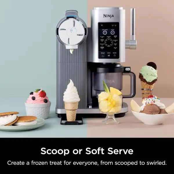 While Stocks Last:Ninja Swirl by CREAMi Ice Cream and Soft Serve Maker, Sorbet, Milkshake, Frozen Yogurt, Low Calories Program & More, 13-in-1, Soft Serve Handle, (2) CREAMi... - Image 4