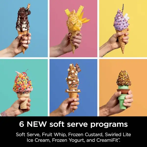 While Stocks Last:Ninja Swirl by CREAMi Ice Cream and Soft Serve Maker, Sorbet, Milkshake, Frozen Yogurt, Low Calories Program & More, 13-in-1, Soft Serve Handle, (2) CREAMi... - Image 10